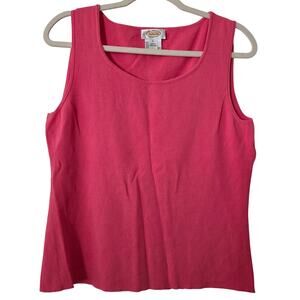Talbots Vintage Pink Sleeveless Scoop Neck Tank Top Size Large